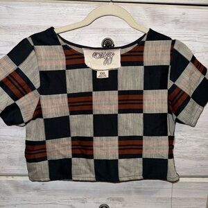 Ace & Jig cropped plaid top